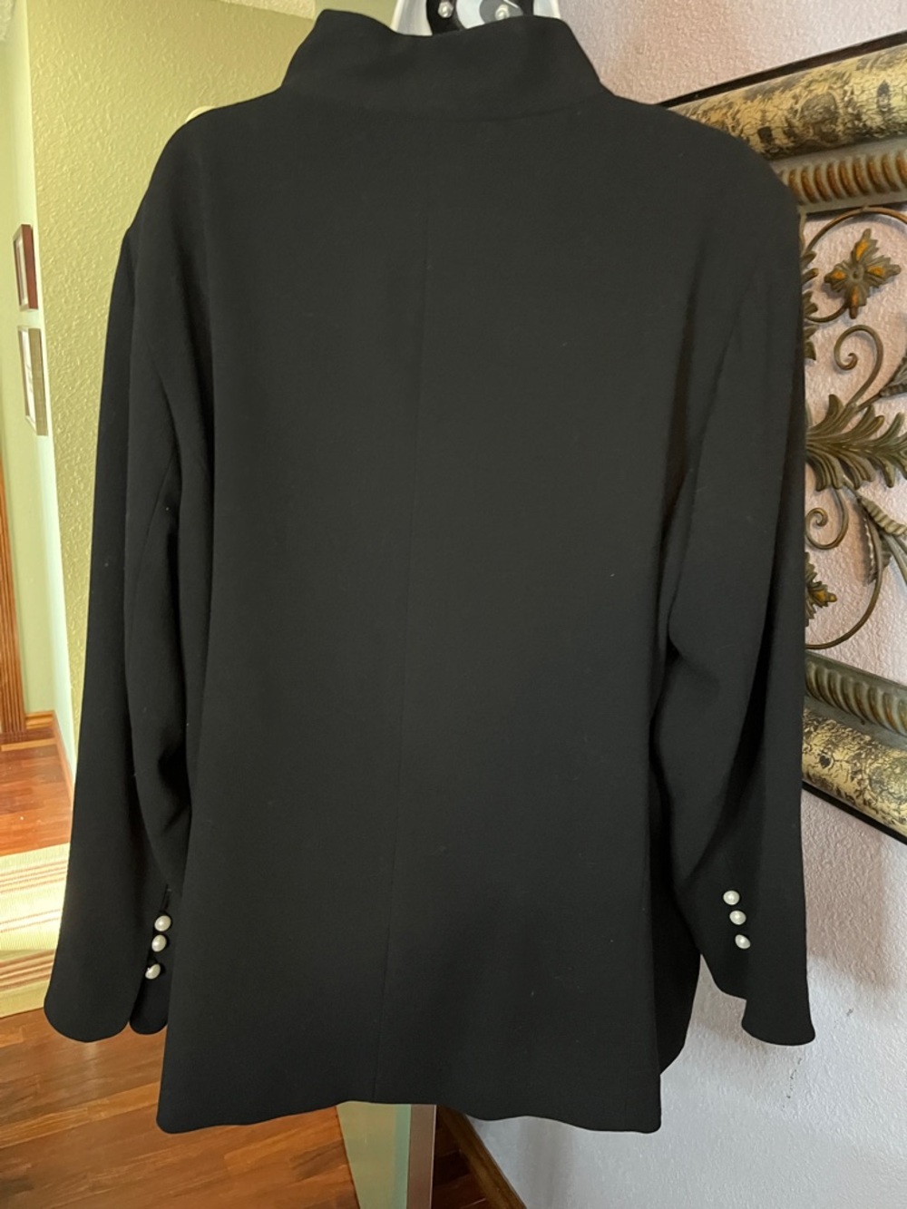 VTG Black Beaded /Embroidery Open-Front Bob Mackie  Wearable Art Blazer Sz 1X - Picture 8 of 14